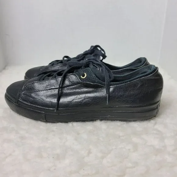 Converse C T All Star High Line Shroud Ox Women's Sneaker Size 8 Black Leather - Picture 3 of 10